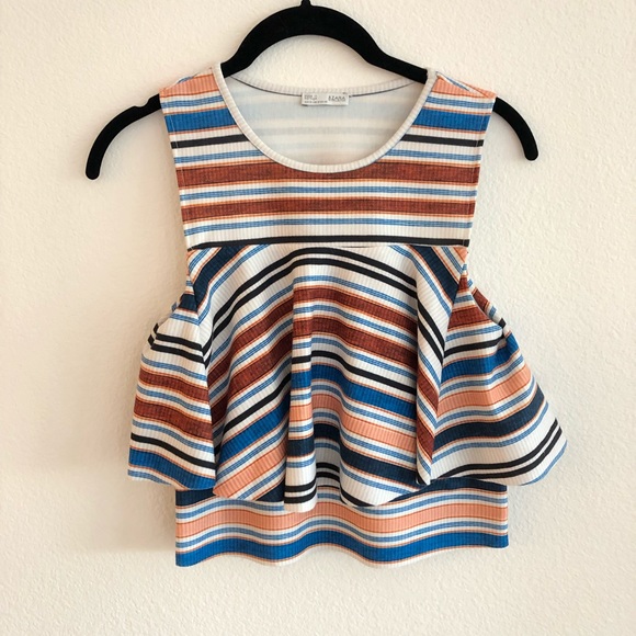 🐕 ZARA layered high collar tank blouse - Picture 1 of 5